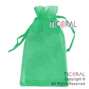 BOLSA VERDE ORGANZA 24X19.5CM HS2629-11 x 1